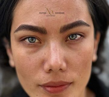 اجرای میکروپیگمنتیشن حرفهای ابرو روی مدل زنده